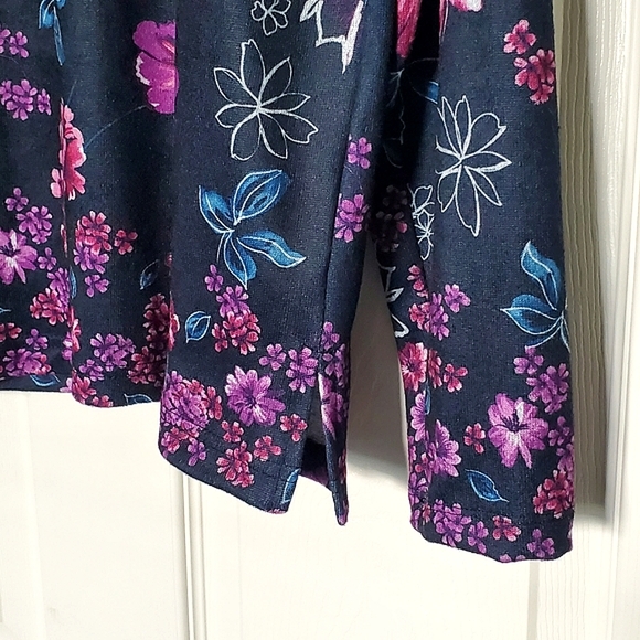 Croft & Barrow Floral Print Knit Top - Picture 5 of 6